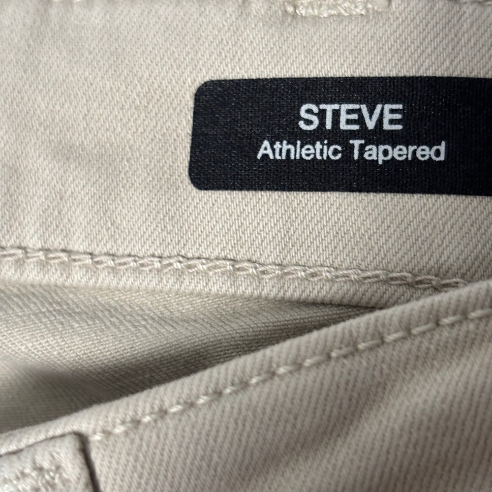 Mavi Steve Athletic Tapered Fit Pants Mens 38x30 Beige Stretch Chinos Comfort - Picture 5 of 13